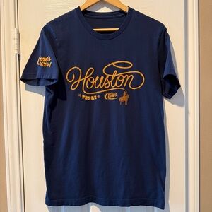 Raising Canes Navy Blue Houston Rodeo T-Shirt Crew NEW Graphic Texas Tee Country